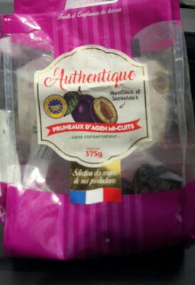 Pruneaux d'Agen  mi-cuits front packaging