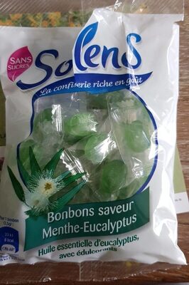 Bonbons saveur menthe-eucalyptus avec édulcorants