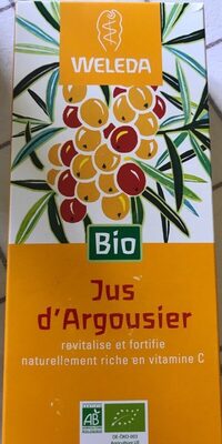 Jus d'argousier front packaging