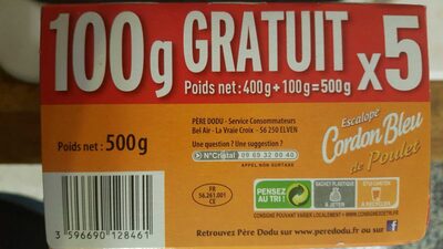 Escalope cordon bleu de poulet