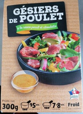 Gésiers de poulet à la sauce persil et ciboulette