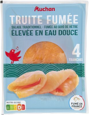 Truite fumée - fumée au bois de hêtre, salage traditionnel - élevée en eau douce