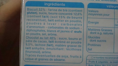 Petit beurre tablette chocolat lait pocket