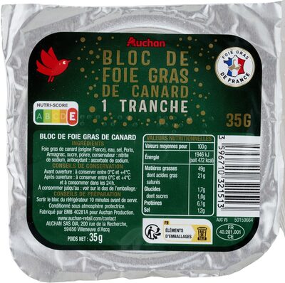Bloc de foie gras de canard