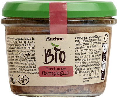 Terrine de Campagne biologique