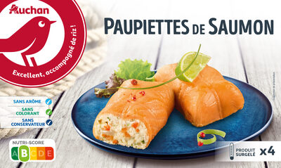 4 Paupiettes de saumon farcies de poissons blancs, de saumon et de noix de saint jacques*