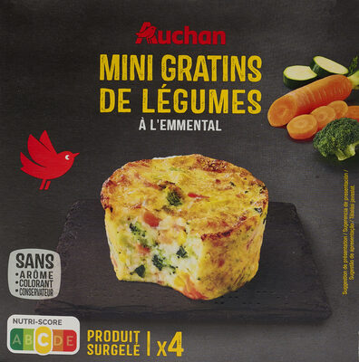 Mini gratins de légumes Crème fraîche et emmental