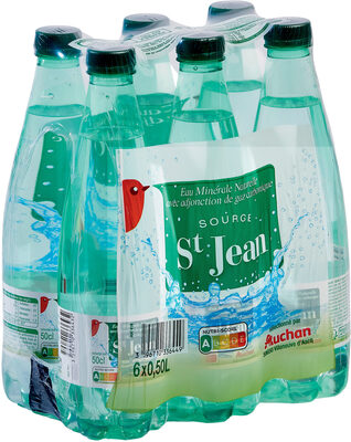 Eau Minérale Naturelle avec adjonction de gaz carbonique Source Saint Jean