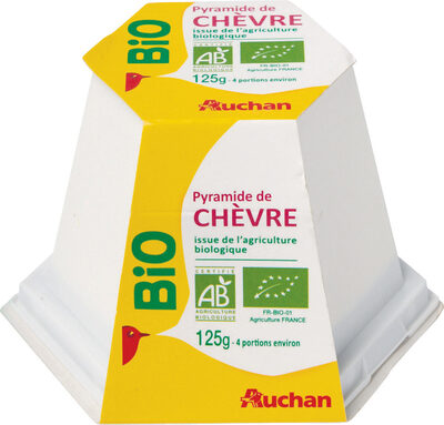 Pyramide de chèvre issue de l'agriculture biologique front packaging