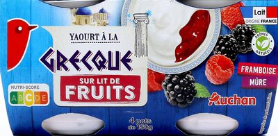 Yaourt à la grecque sur lit de fruitsFramboise - Mûre