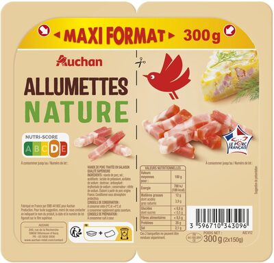 Allumettes nature front packaging