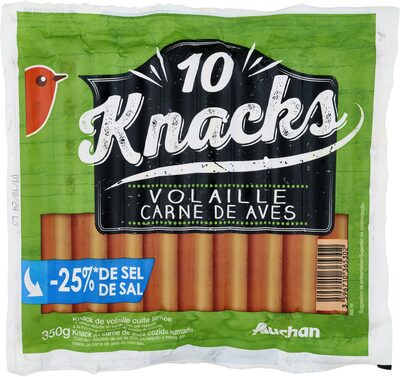 Knack volaille -25% de sel*