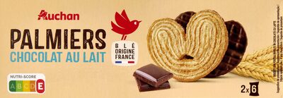Palmiers chocolat au lait front packaging