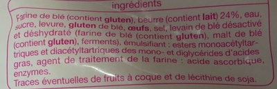 Croissants pur beurre ingredients label