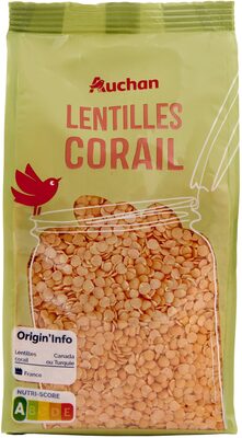 Lentilles corail front packaging