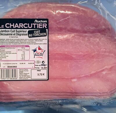 Jambon cuit supérieur sans couenne