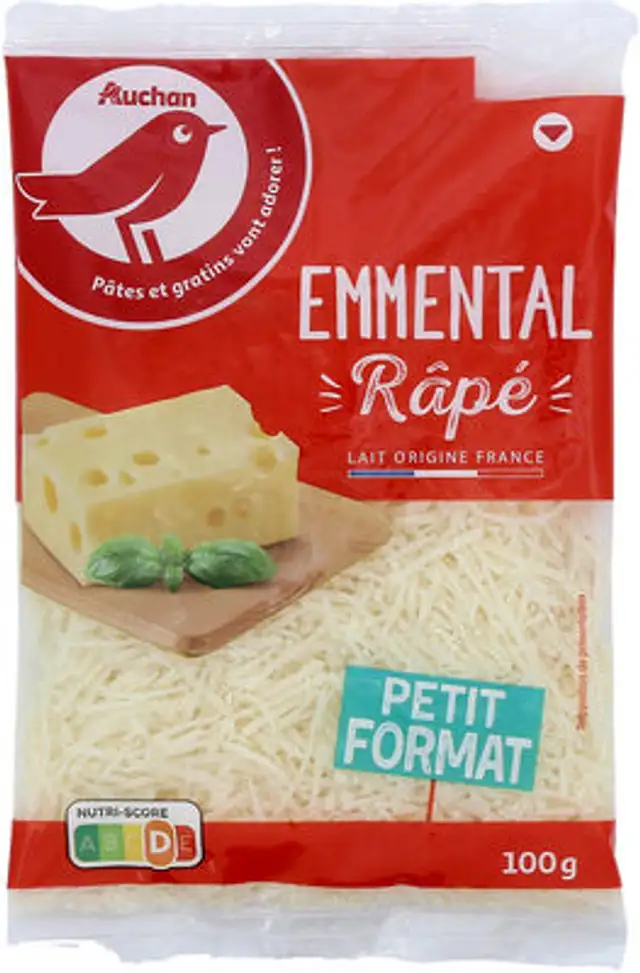 Emmental râpéPETIT 100G front packaging