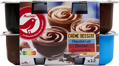 Crème dessert 3 ChocolatsChocolat lait / Chocolat / Chocolat noir front packaging