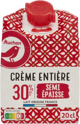 Crème entière semi-épaisse30% mat. gr.