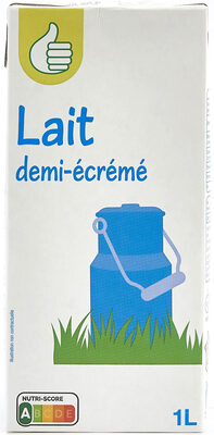 PouceLait demi-écrémé front packaging
