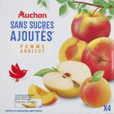 Sans sucres ajoutés*pomme abricot*contient des sucres naturellement présents