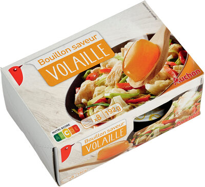 Bouillon saveur volaille front packaging
