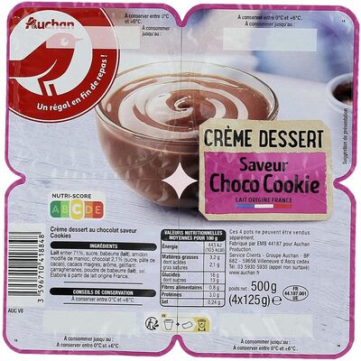Crème Dessert Saveur Choco Cookies