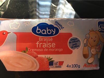 Dessert brassé fraise baby front packaging