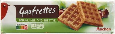 Gaufrettes praliné noisette front packaging