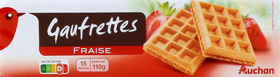 Gaufrettes fraise front packaging