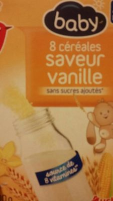 8 céréales saveurs vanille front packaging