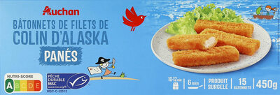 Bâtonnets de filets de Colin d'Alaska panés