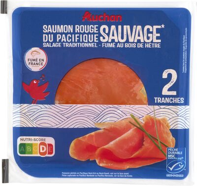Saumon rouge du Pacifique - sauvage*Salage traditionnel - Fumé au bois de hêtrePoissons pêchés en Pacifique Nord-Est ou Nord-Ouest, voir sur la face avant