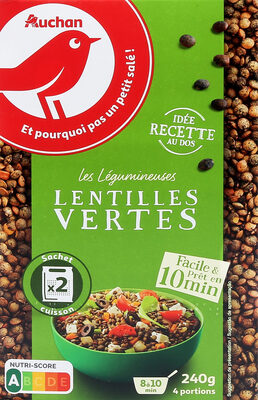 Lentilles vertes sachet cuisson 8min