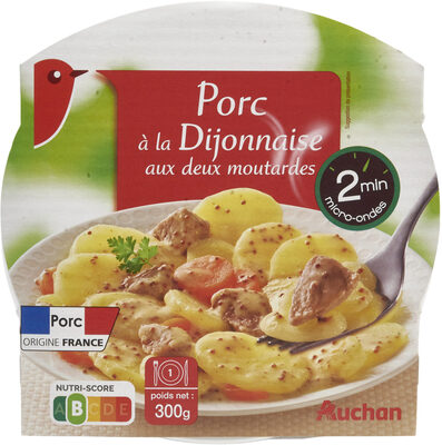 Porc à la dijonnaise aux deux moutardes