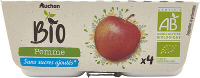 issues de l'agriculture biologique.Sans sucres ajoutés*.POMME * conformément à la réglementation. Contient des sucres naturellement présents dans les fruits.