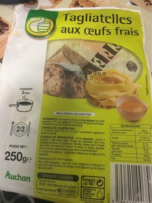 Tagliatelles aux oeufs frais