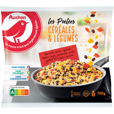 Poêlée de céréales et légumes sauce épicée