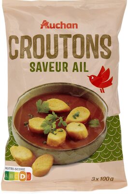Croûtons saveur ail front packaging