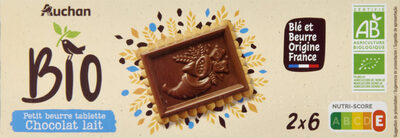 Petit beurre tablette chocolat lait bio front packaging