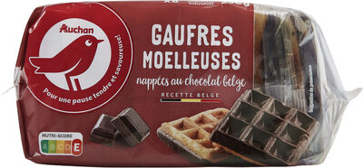 Gaufres moelleuses au chocolat belge front packaging