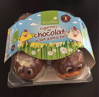 Figurines au chocolat au lait extra fin front packaging