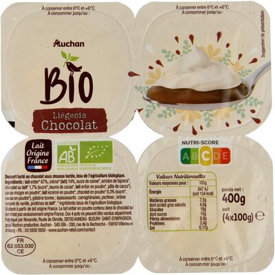 Liégeois chocolat BIO