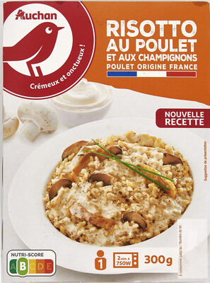 Risotto au poulet et aux champignons front packaging