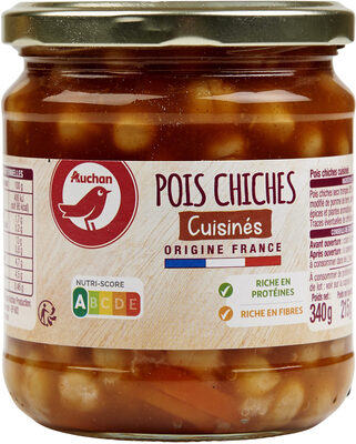 Pois chiches cuisinés front packaging