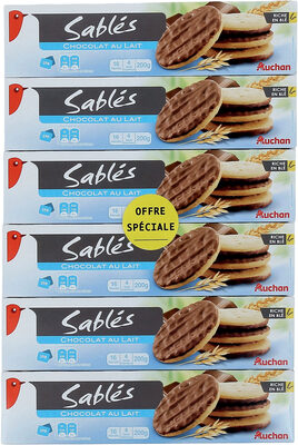 Sablés nappés chocolat au lait