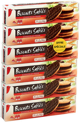 Sablés nappés chocolat noir