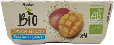 sans sucres ajoutés * POMME MANGUE*conformément à la réglementation.Contient des sucres naturellement présents dans les fruits.