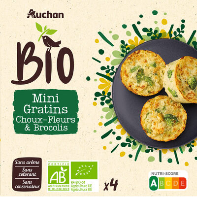 Mini gratins choux fleurs brocolis BIO