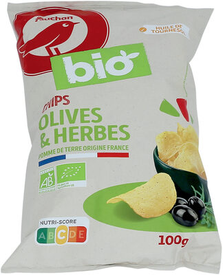 Auchan BIO Chips olives et herbes